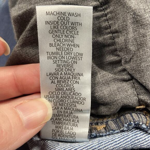 Democracy Jeans Womens 8 29x30 Ab Technology Wide Leg Baggy Blue Mid Rise - Picture 6 of 6